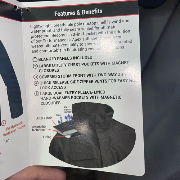 Elbeco Ultimate Utility: Black Waterproof Work Jacket - Picture 7 of 7